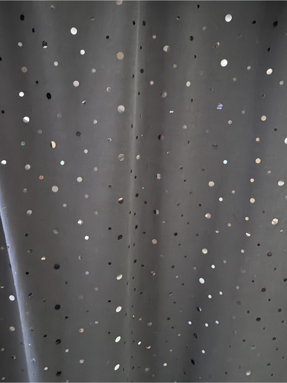 Y2K Handkerchief hem Midi Spaghetti Strap Stretchy Fitted Dress Shiny Polka Dot - Picture 6 of 6
